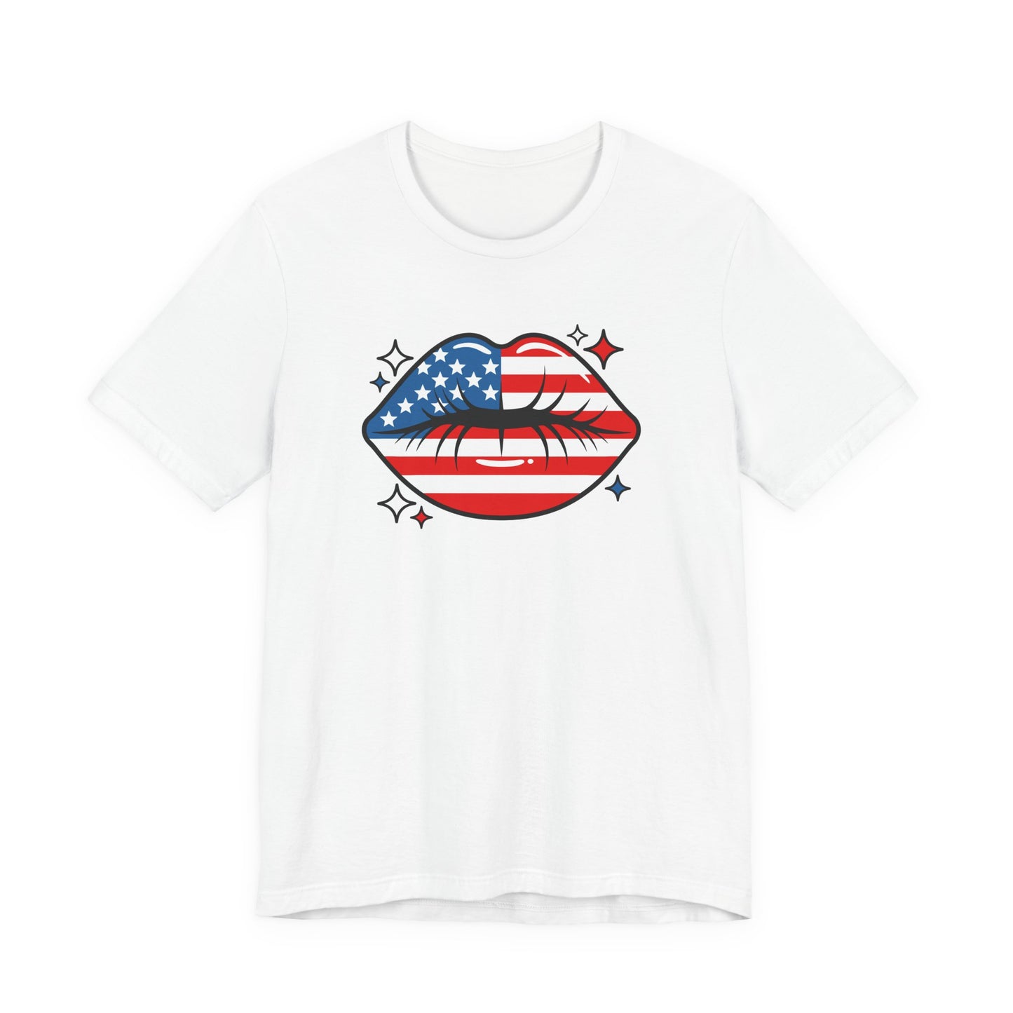 Patriotic American Flag Kiss T-Shirt