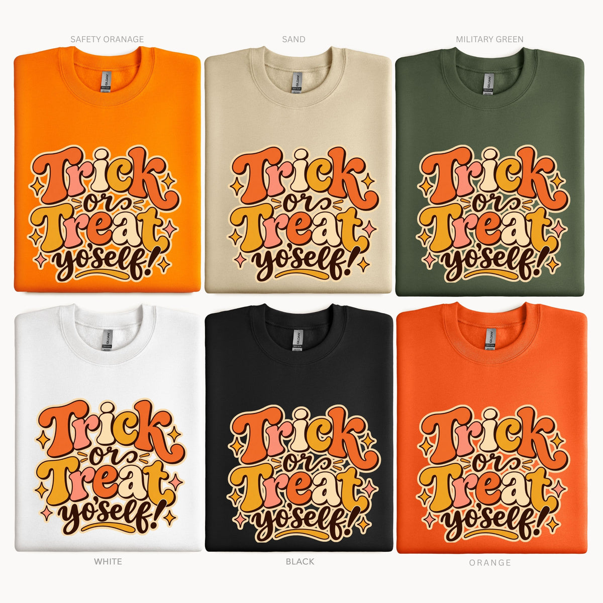 Halloween Trick or Treat Yo' Self Pullover Sweatshirt