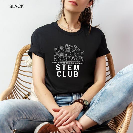 STEM Club Line Art 2 Customizable Adult and Youth Tee