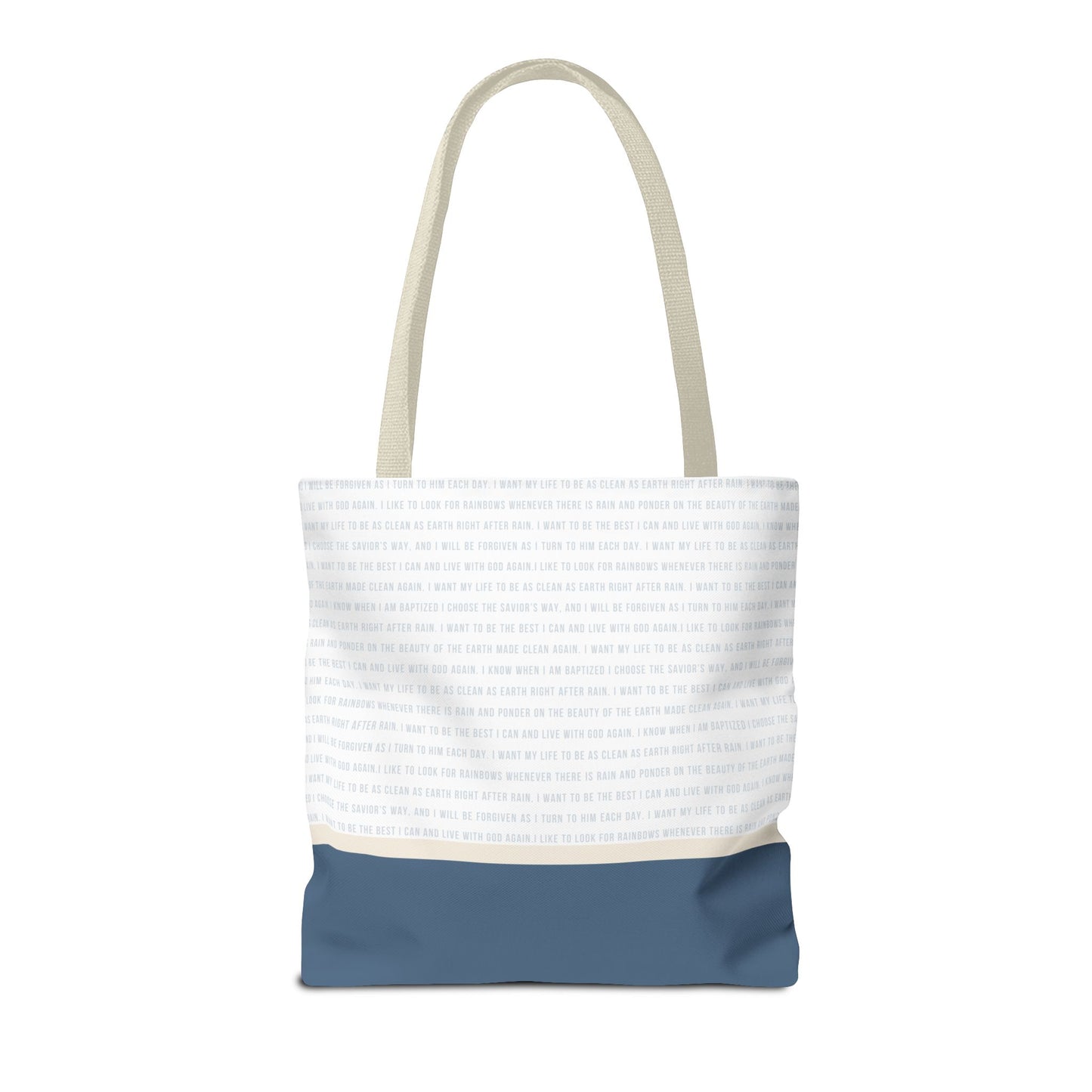 CTR Blue Baptism Primary Tote Bag - Choose the Right LDS  scripture Baptism Bag