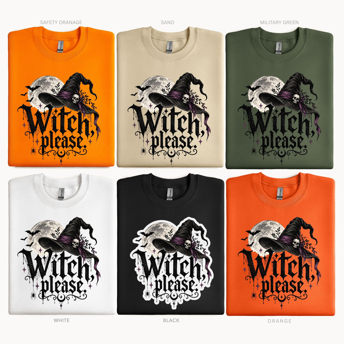 Halloween Witch Please Gothic Pullover Sweatshirt