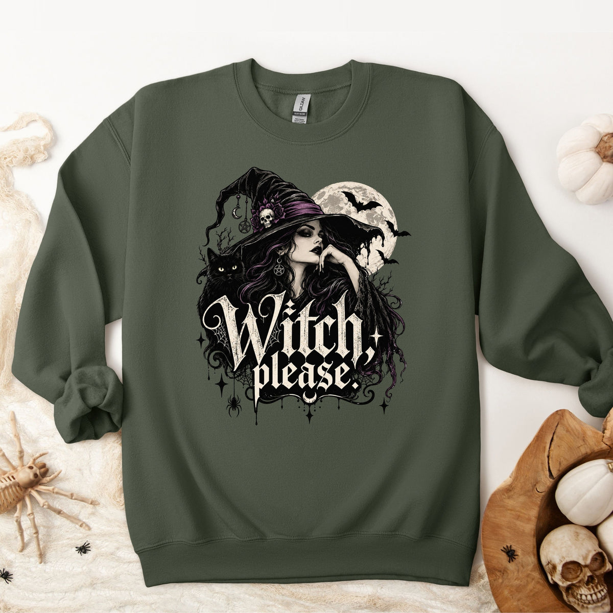 Halloween Witch Please Gothic 2 Pullover Sweatshirt