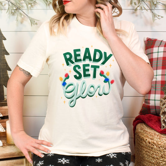 Christmas Unisex You Ready Set Glow Midweight  Tee