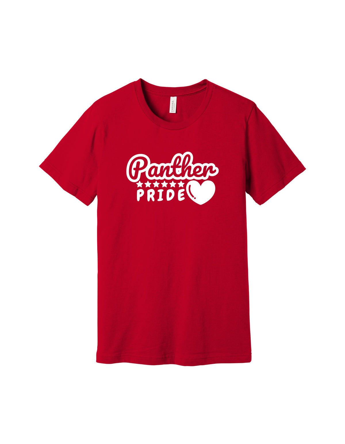 Panther Team School Pride Heart Adult/Youth Tee