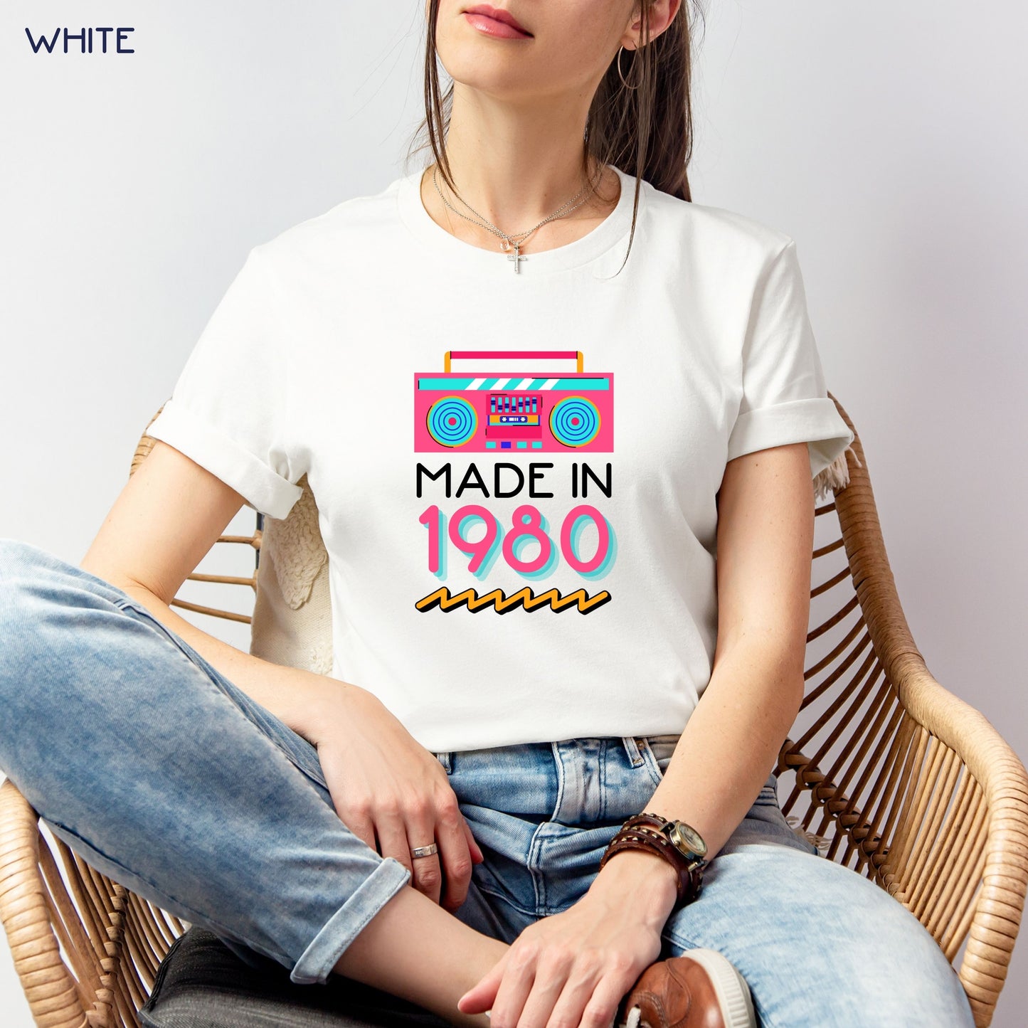 Retro Boombox Made in Birthday Shirt Customizable