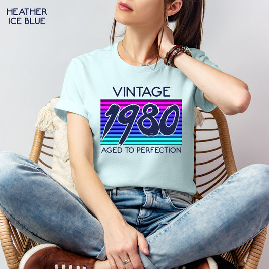 Retro 1980s inspired Birthday Shirt Customizable