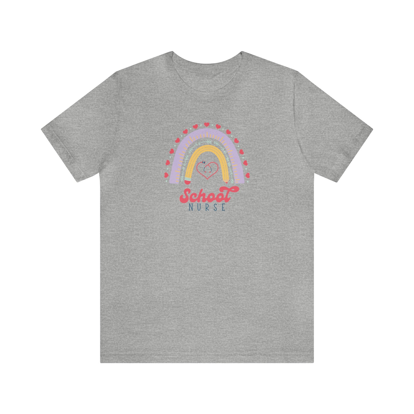School Nurse Rainbow Tee