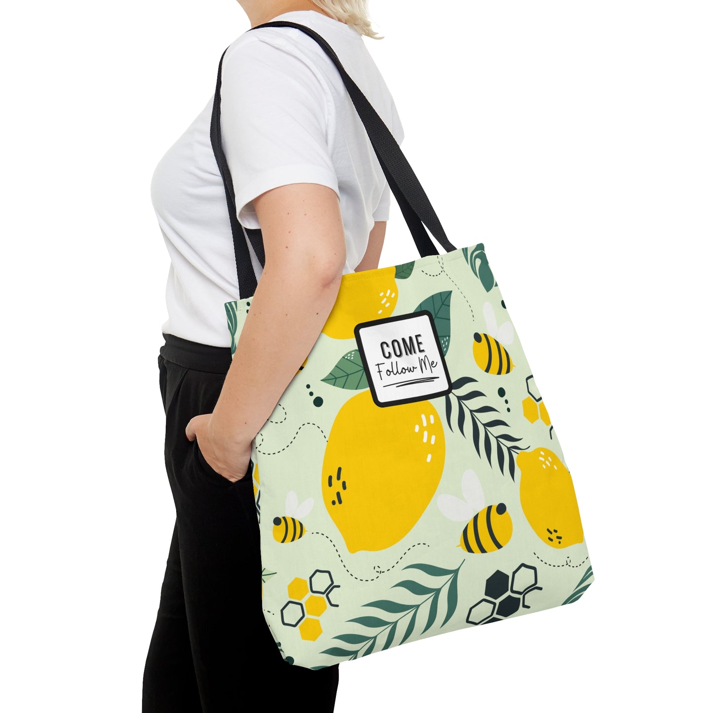 LDS Christian Scripture Church Tote Bag Bees Floral