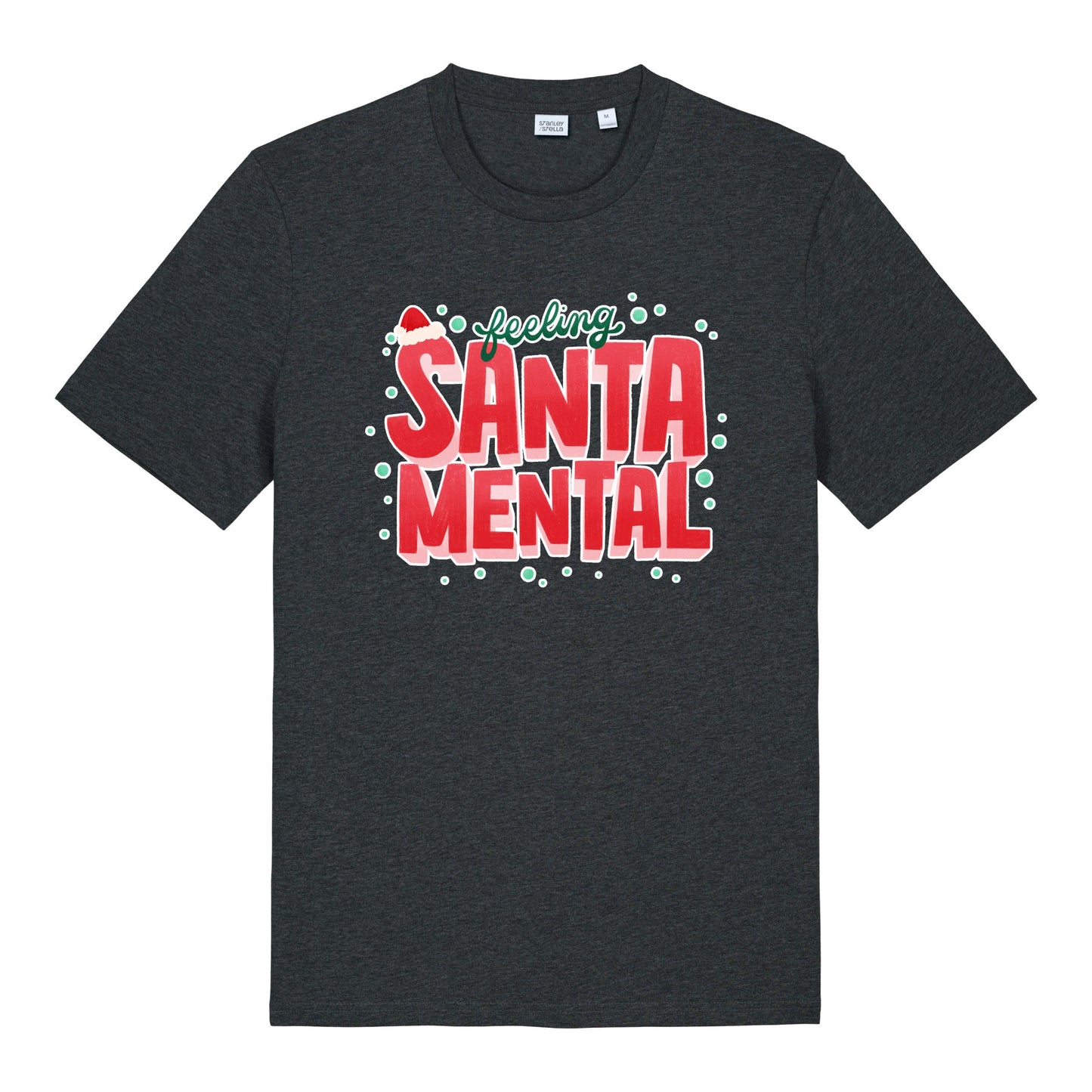 Christmas Unisex Santa-mental Midweight  Tee