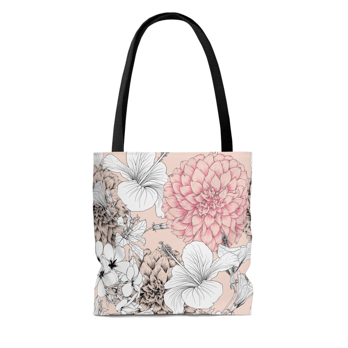 LDS Christian Scripture Church Tote Bag Pink Black Floral