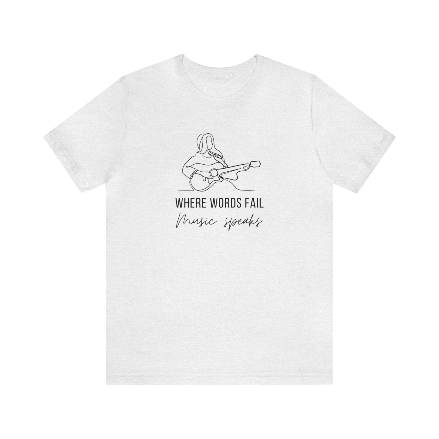Music Speaks Guitar Female Tee Light Colors