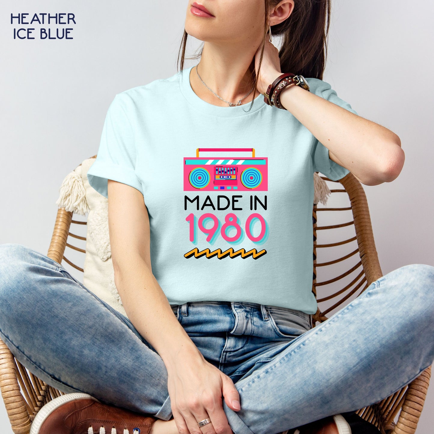Retro Boombox Made in Birthday Shirt Customizable