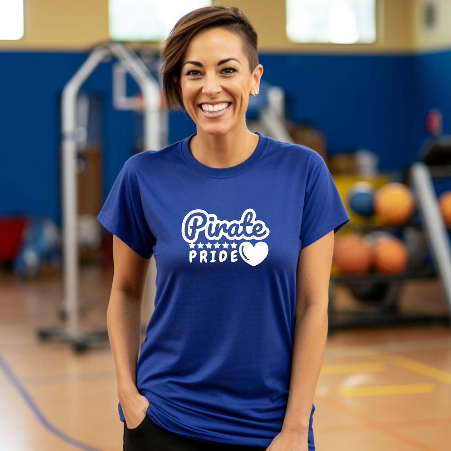 Team School Pride Pirate Heart Tee