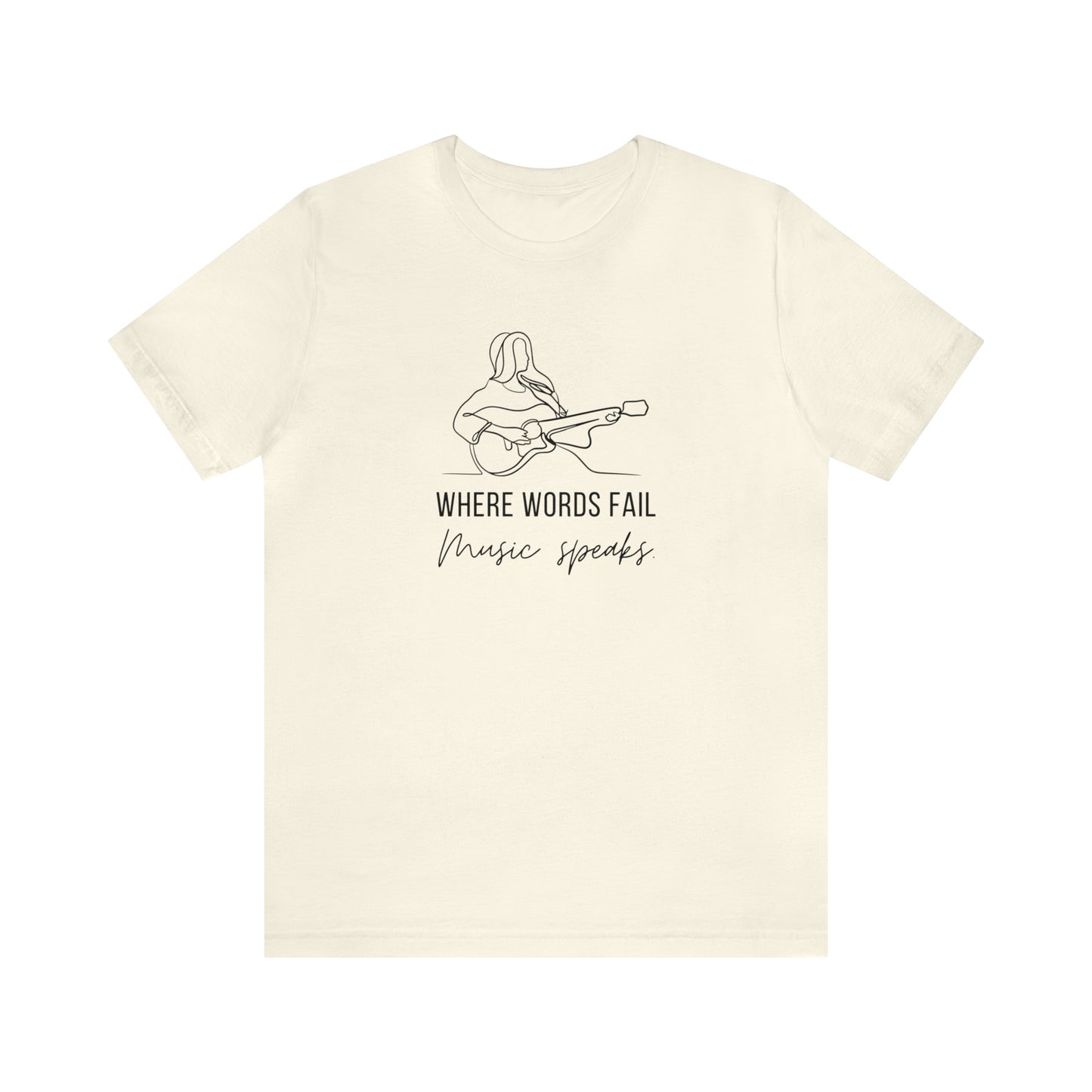 Music Speaks Guitar Female Tee Light Colors