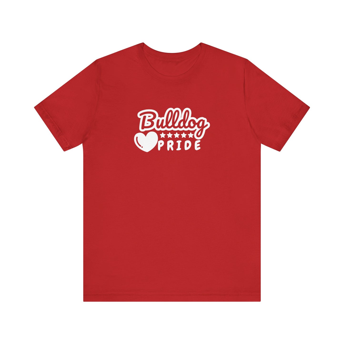 Team School Pride Bulldog Heart Tee