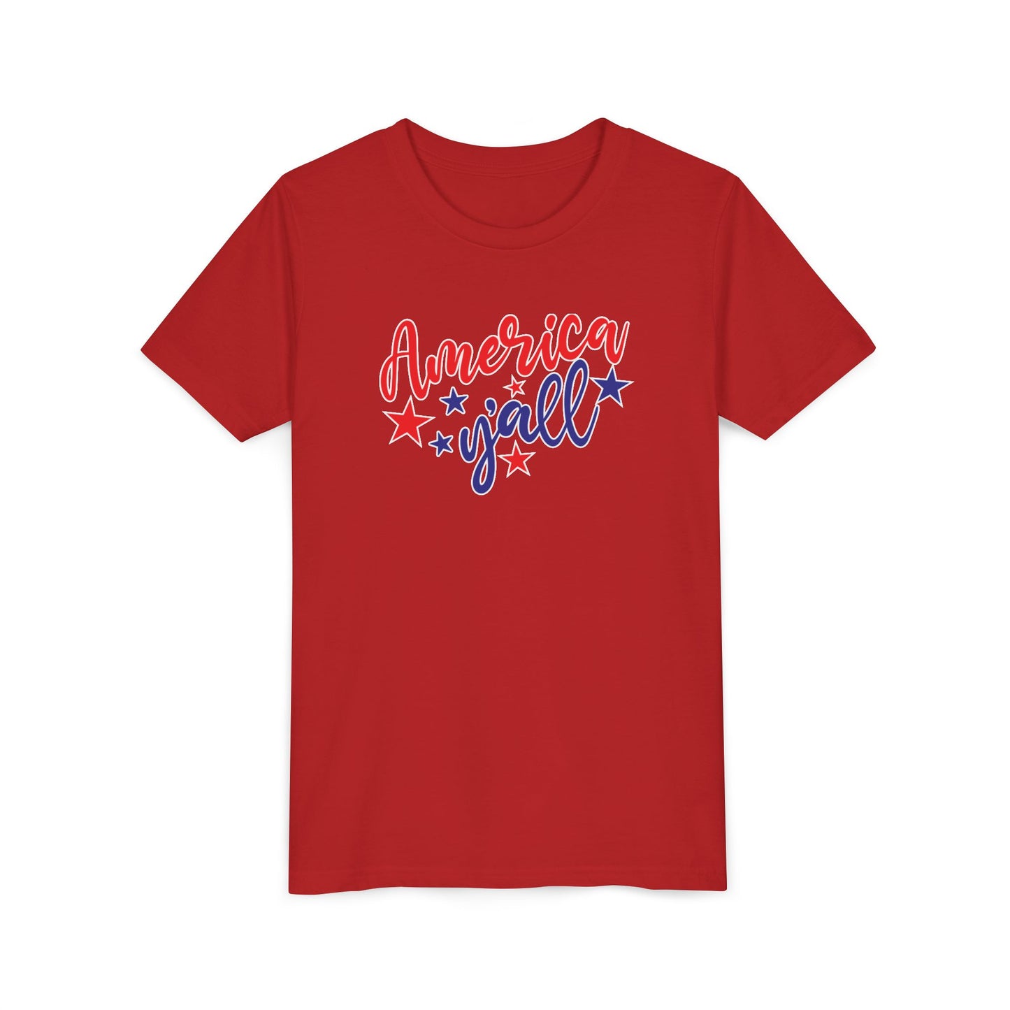 Patriotic America Y'all Youth Tee