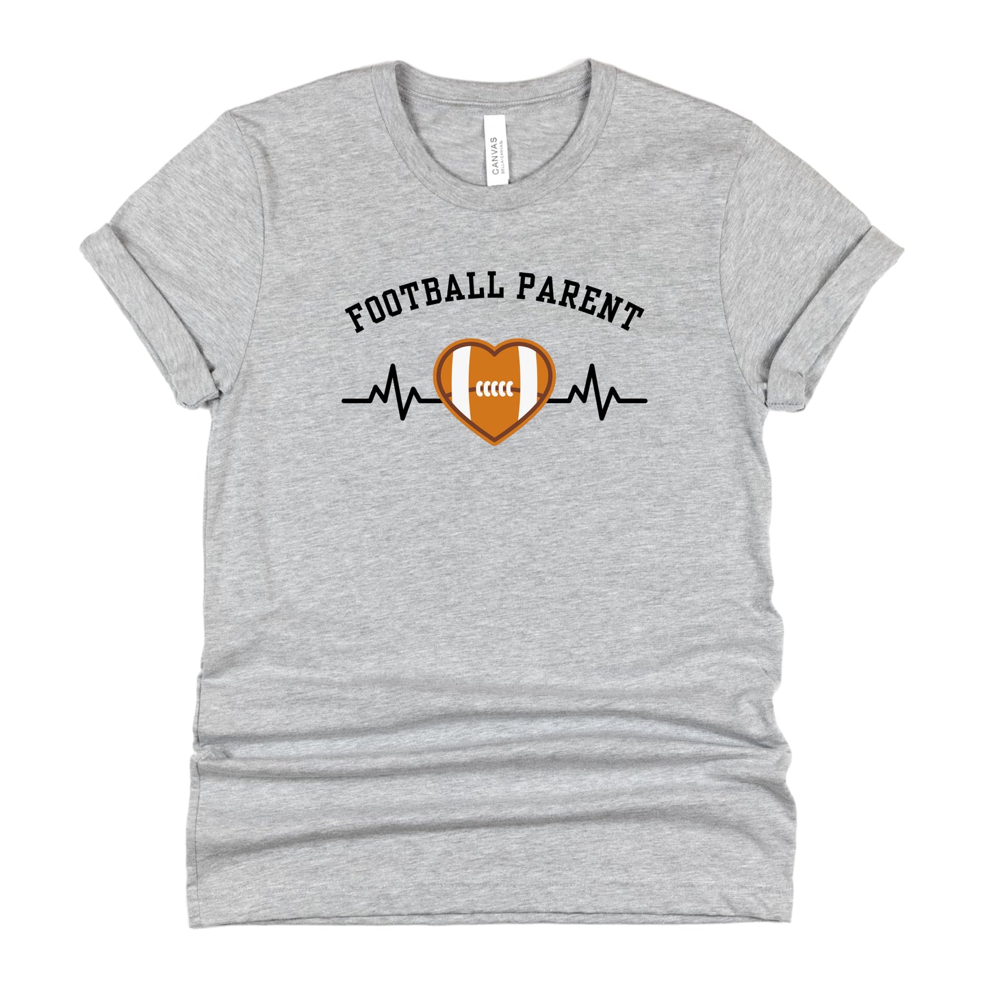 Football Parent Sports Heartbeat Shirt
