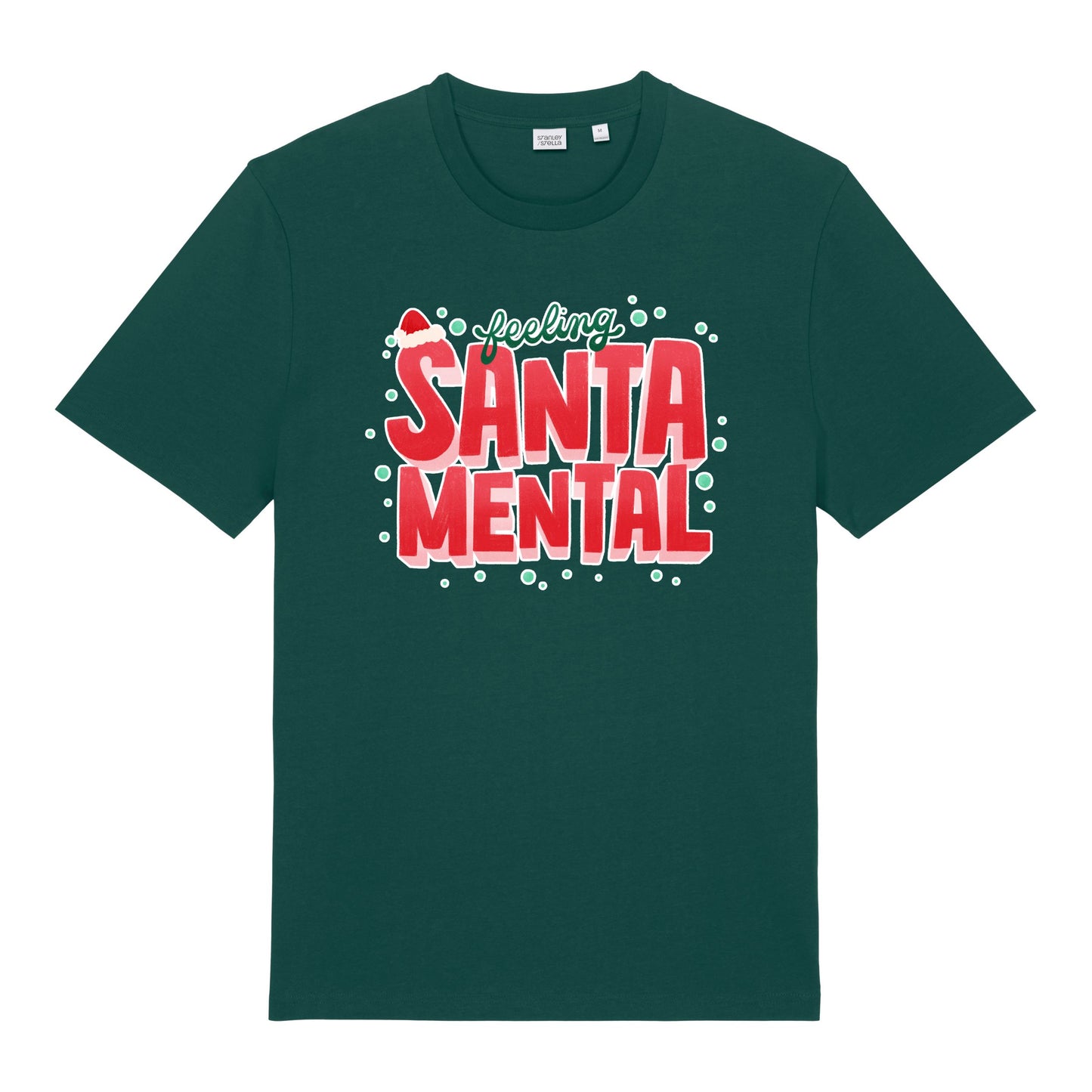 Christmas Unisex Santa-mental Midweight  Tee