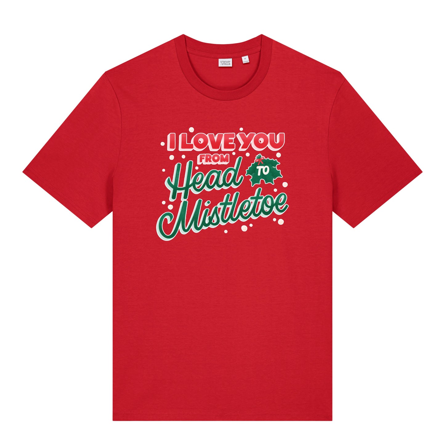 Christmas Unisex I Love you from Head to Mistletoe Midweight Tee