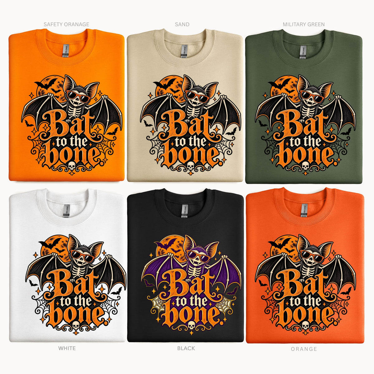 Halloween Bat to the Bone Pullover Sweatshirt