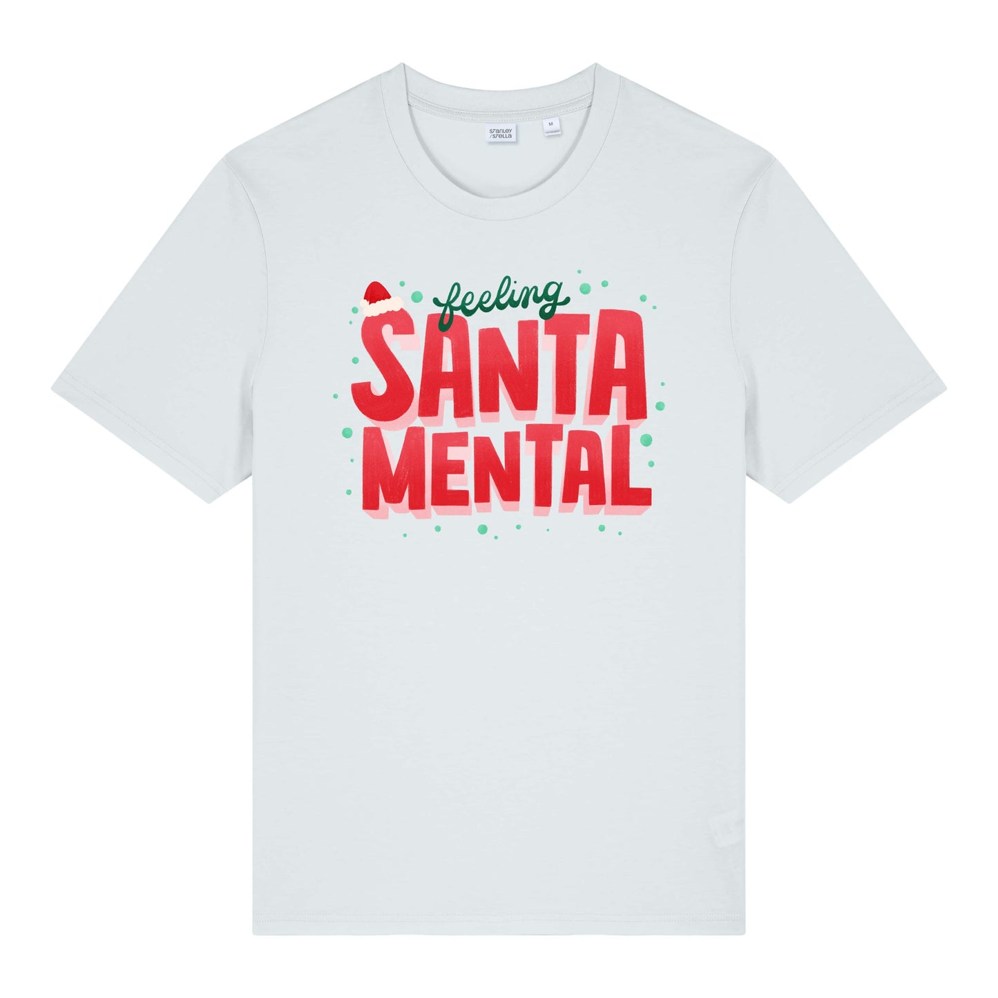 Christmas Unisex Santa-mental Midweight  Tee