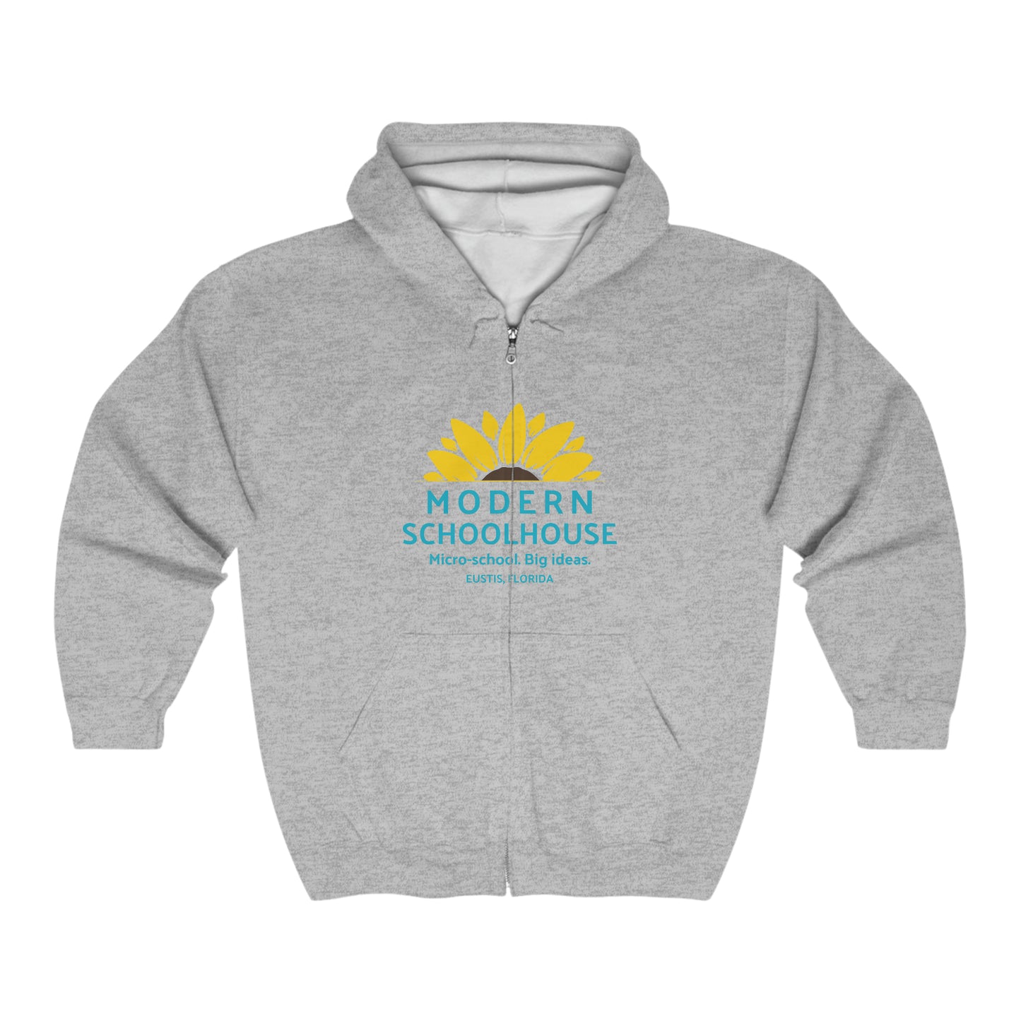 Modern Schoolhouse Unisex Zip Hooded Sweatshirt