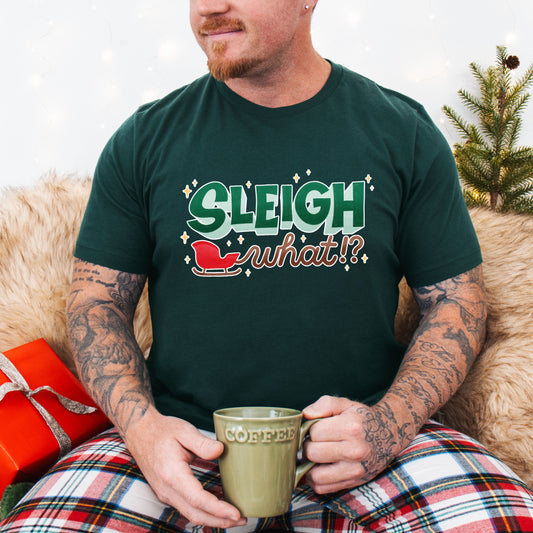 Christmas Unisex Sleigh What? Midweight Tee