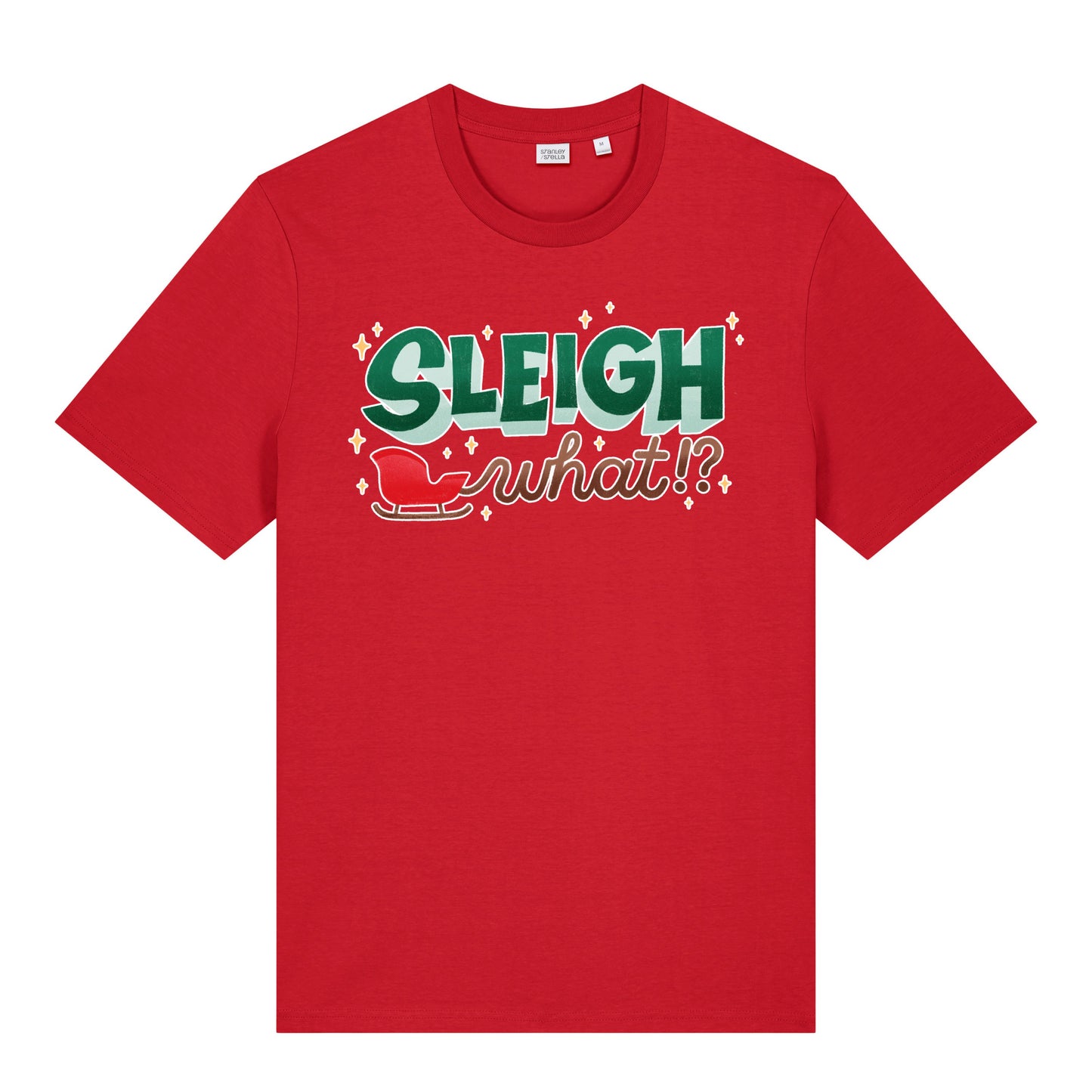 Christmas Unisex Sleigh What? Midweight Tee