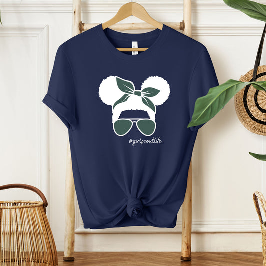 Girl Scout Curly Messy Bun Adult/Youth Tee