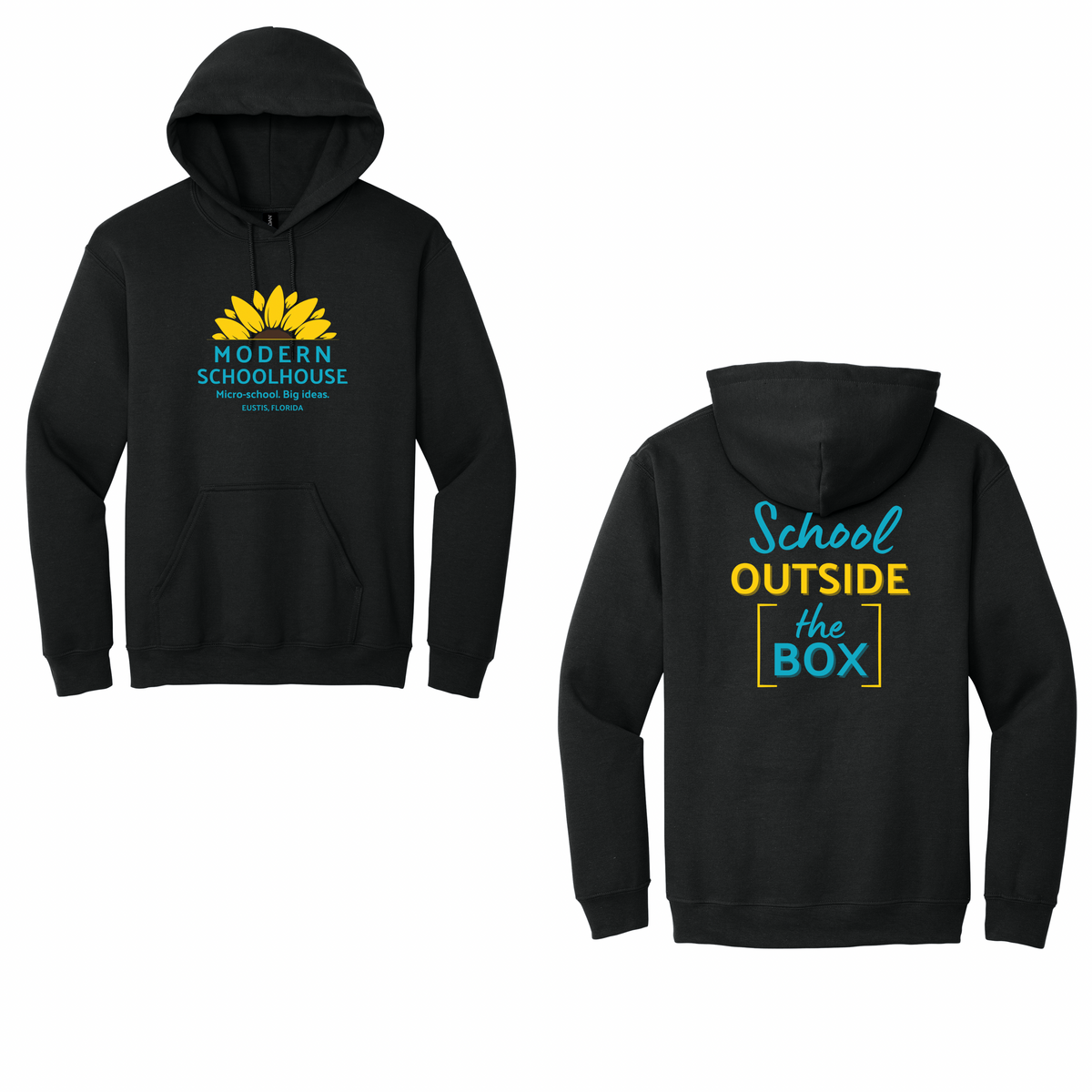 Modern Schoolhouse Two Sided Hooded Sweatshirt