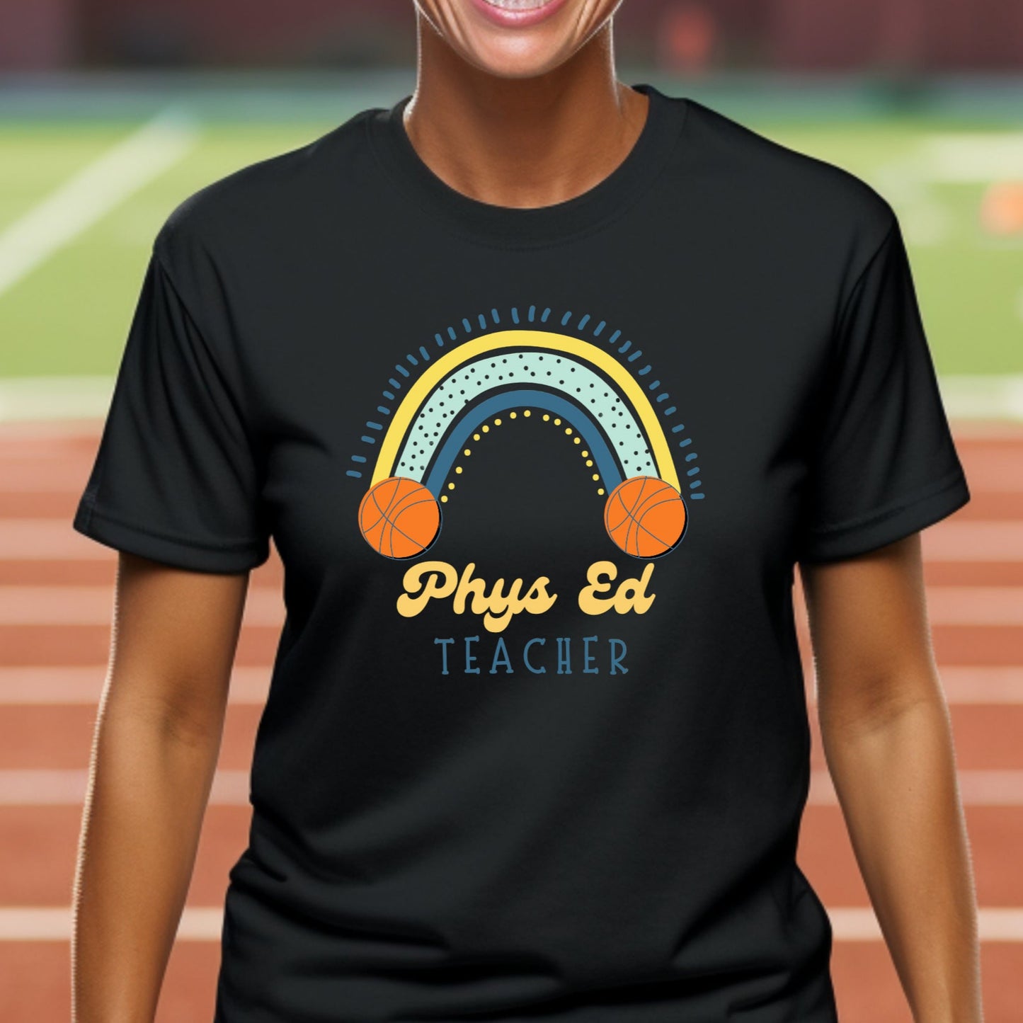 PE Teacher Rainbow Tee