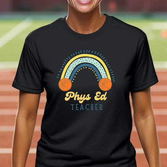 PE Teacher Rainbow Tee