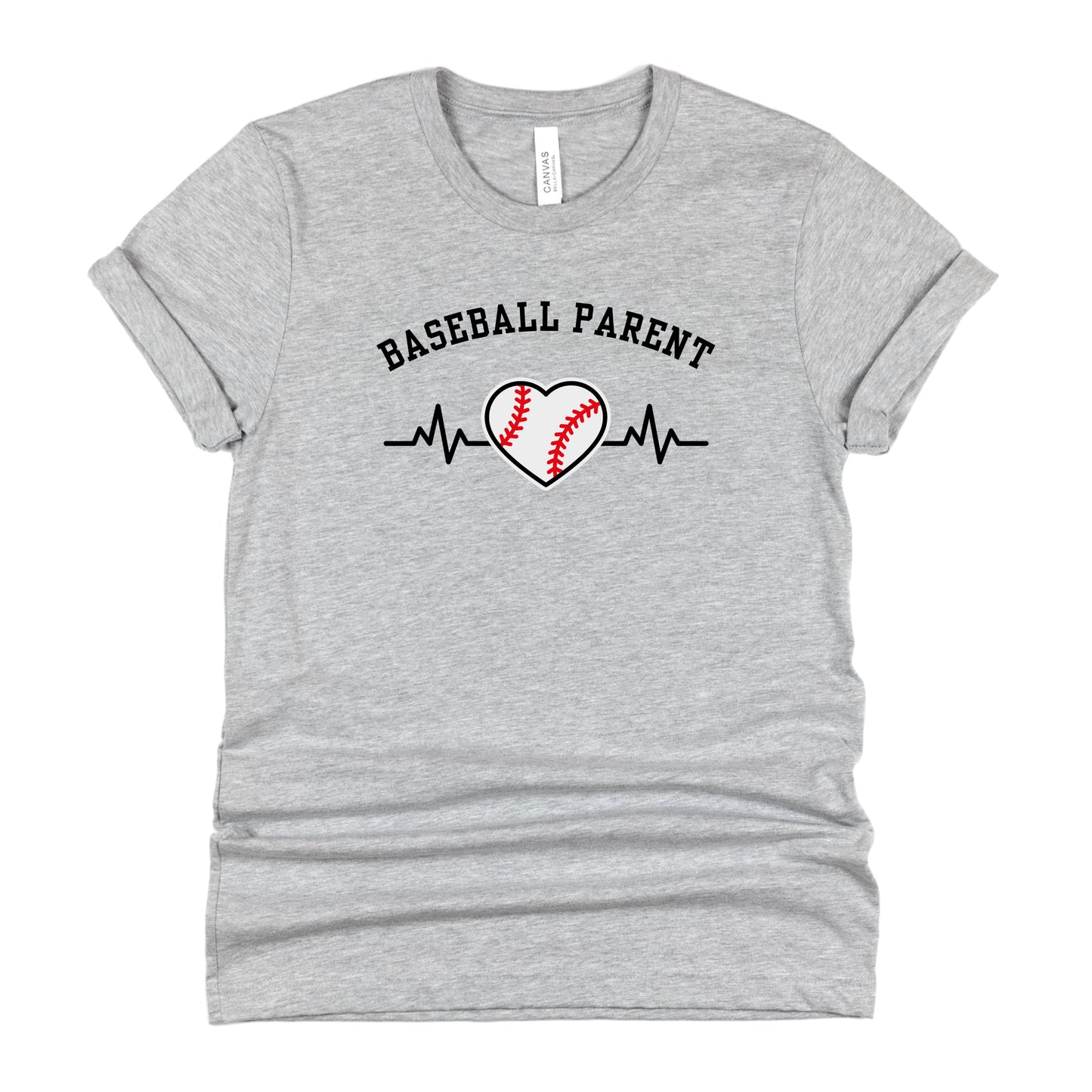 Baseball Parent Sports Heartbeat Shirt