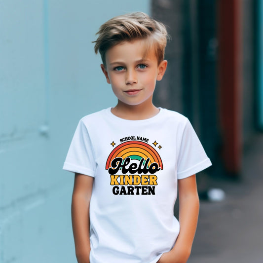 Retro Shiny Rainbow Customizable Grade Short Sleeve Youth and Adult Tee