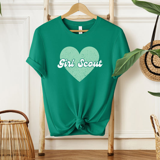 Distressed Girl Scout Heart Adult/Youth Tee