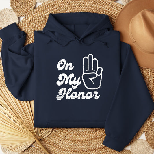 Distressed On my Honor Girl Scout Youth/Adult Hoodie