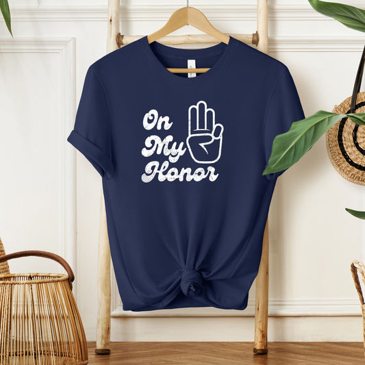 Distressed On my Honor Girl Scout Adult/Youth Tee