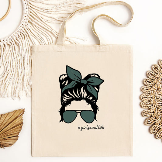 Girl Scout Messy Bun Eco Blend Canvas Tote Bag