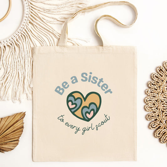 Be a Sister to Every Girl Scout Eco Blend Canvas Tote Bag