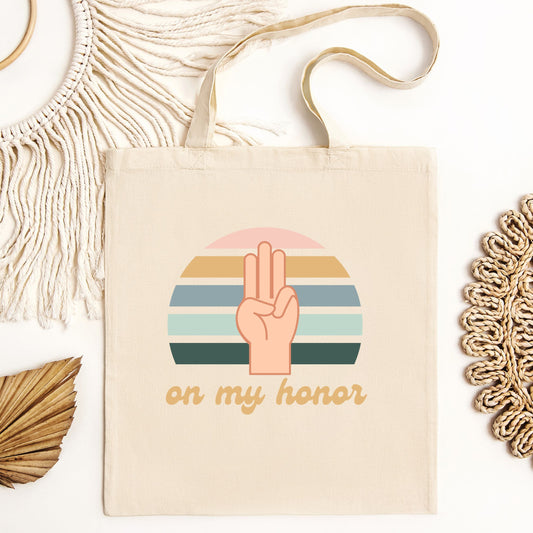 On my Honor Girl Scout Eco Blend Canvas Tote Bag